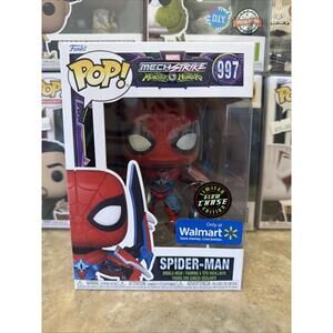 Funko Pop! Marvel - Spider-Man (Chase) (Glows in the Dark) - Walmart w/Protector